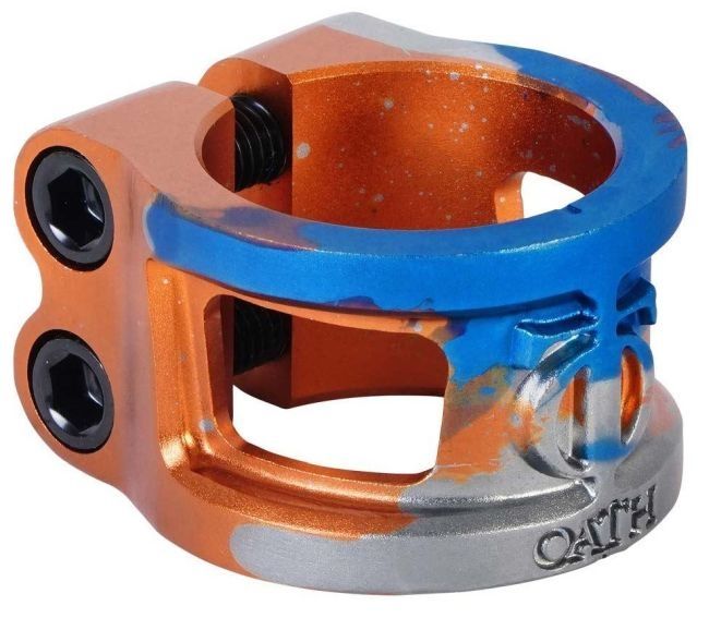 Abrazadera Oath Cage V2 Orange Blue Titanium