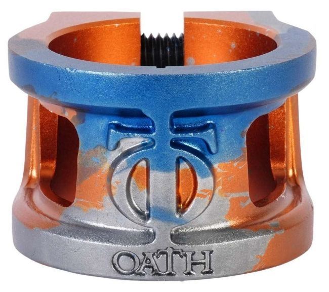 Abrazadera Oath Cage V2 Orange Blue Titanium