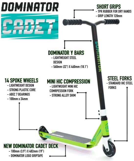 Scooter Dominator Cadet Blue White