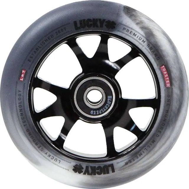 Rueda Lucky Toaster 100 Black White Swirl