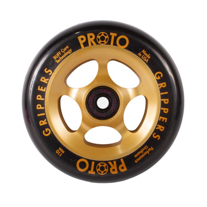 Rueda PROTO Gripper 110 Black on Gold