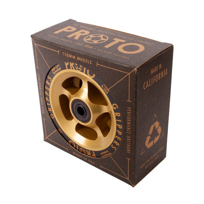 Rueda PROTO Gripper 110 Black on Gold