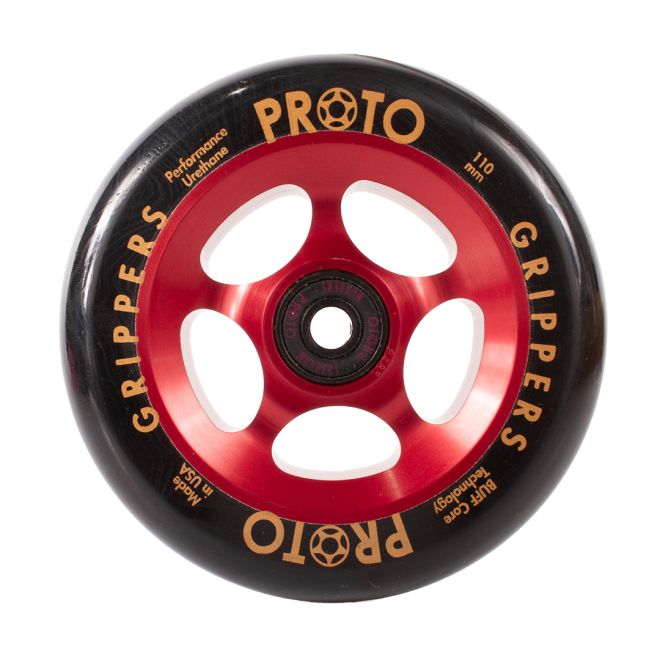 Rueda PROTO Gripper 110 Black on Red