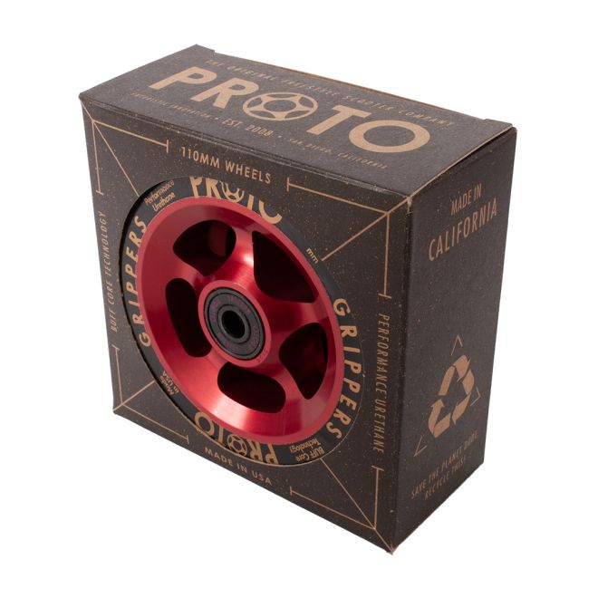 Rueda PROTO Gripper 110 Black on Red