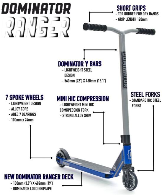 Scooter Dominator Ranger Blue Black