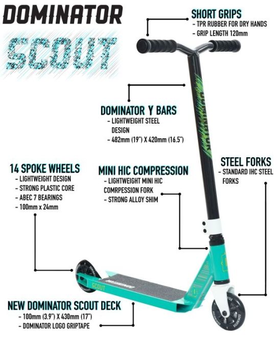 Scooter Dominator Scout Red White